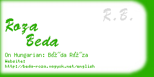 roza beda business card